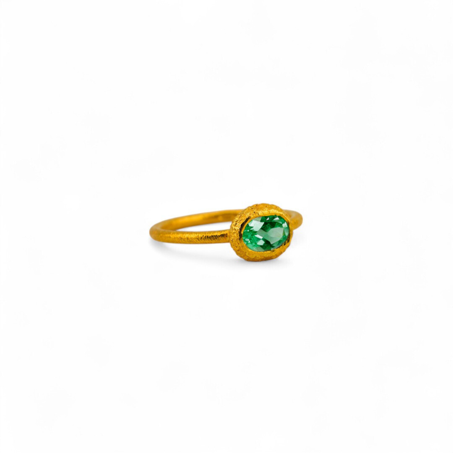Zambian emerald ring
