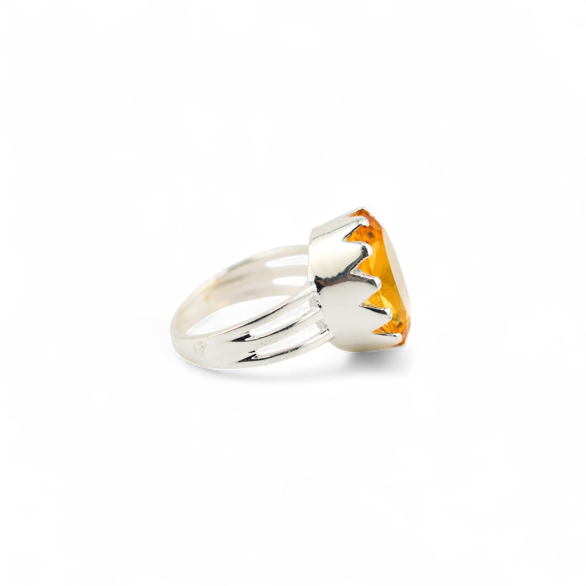 Citrine crown ring