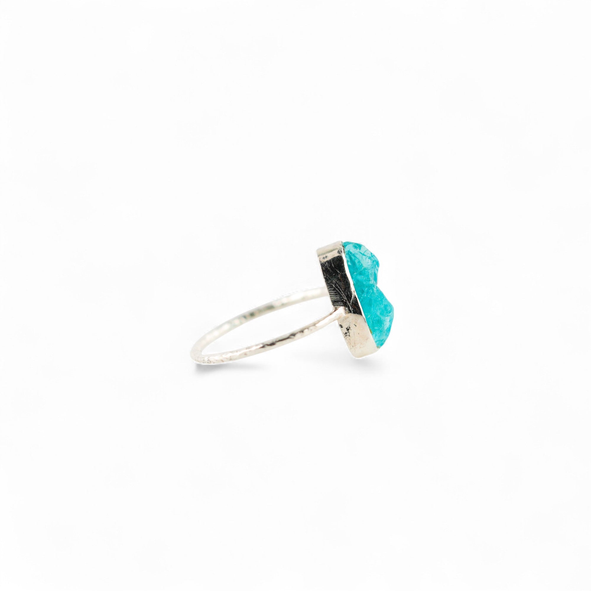 Meteor blue apatite ring
