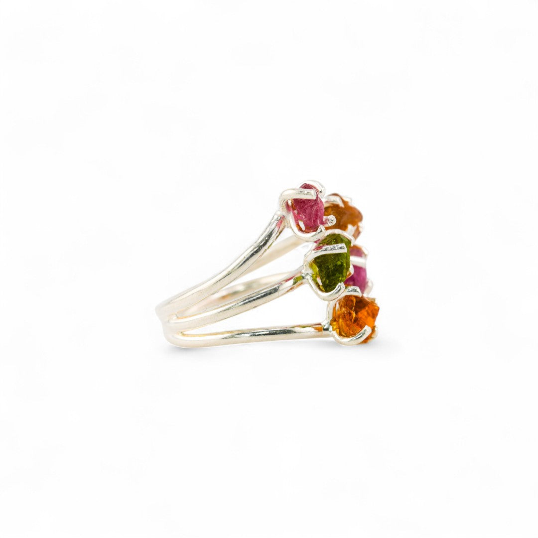 Mixed tourmaline asteroid ring