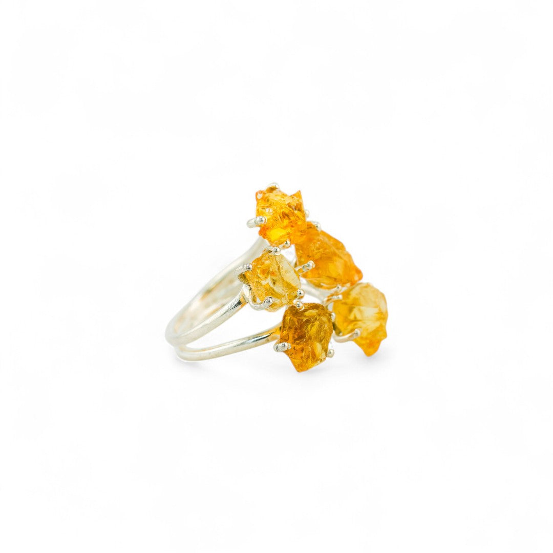 Citrine asteroid ring