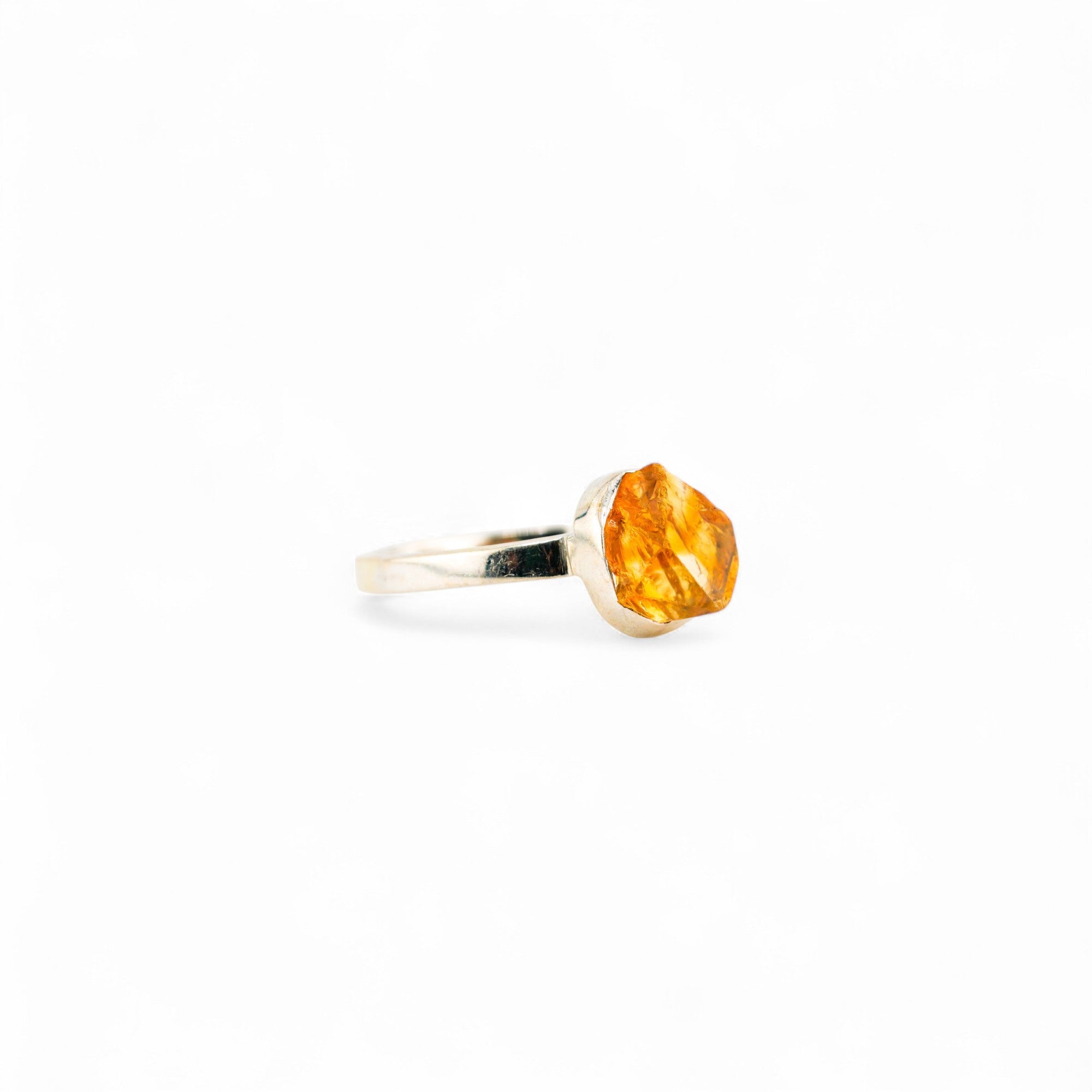 Citrine meteor X sun ring