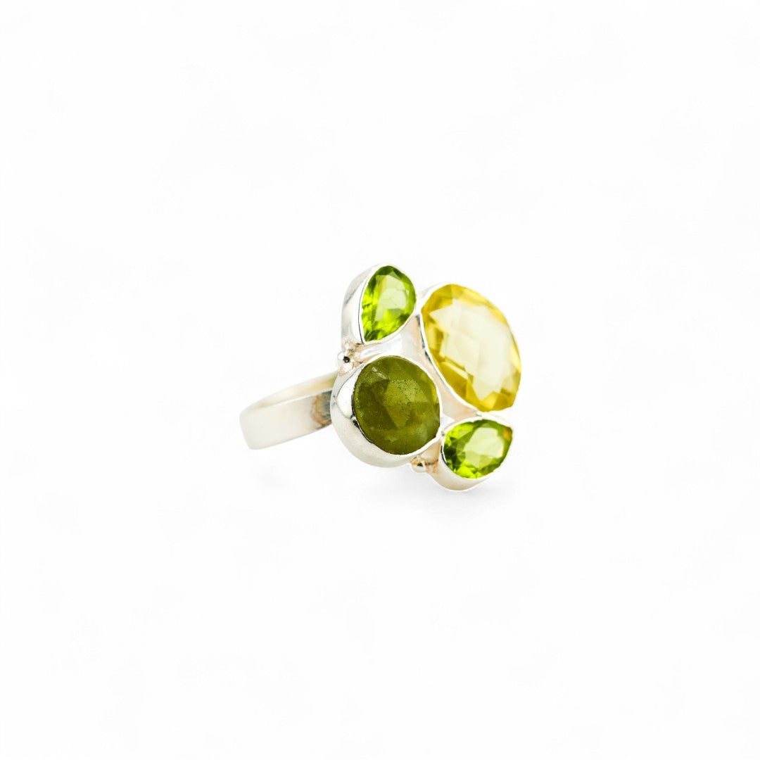 Victoria green summer blossom ring
