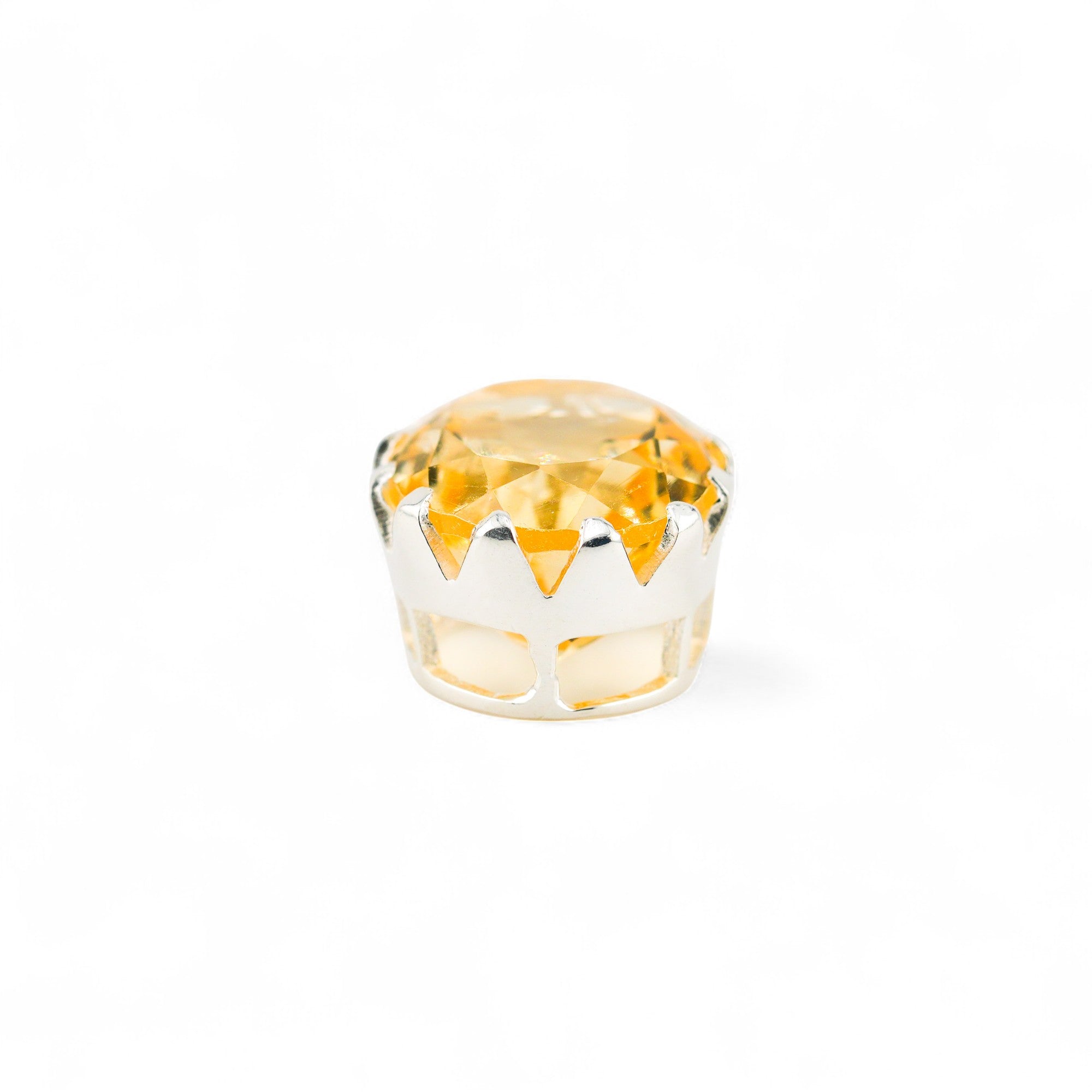Citrine crown pendant