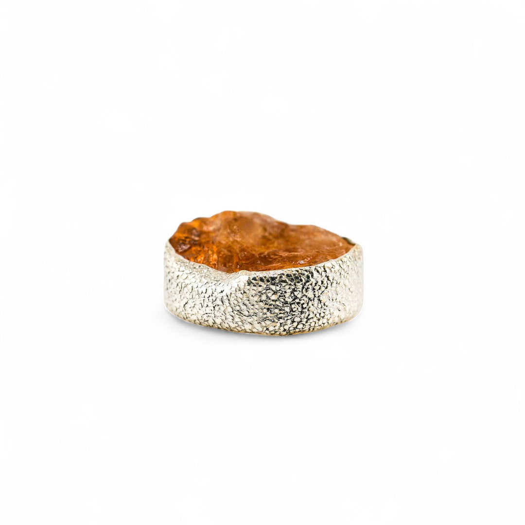 Rough citrine solar pendant