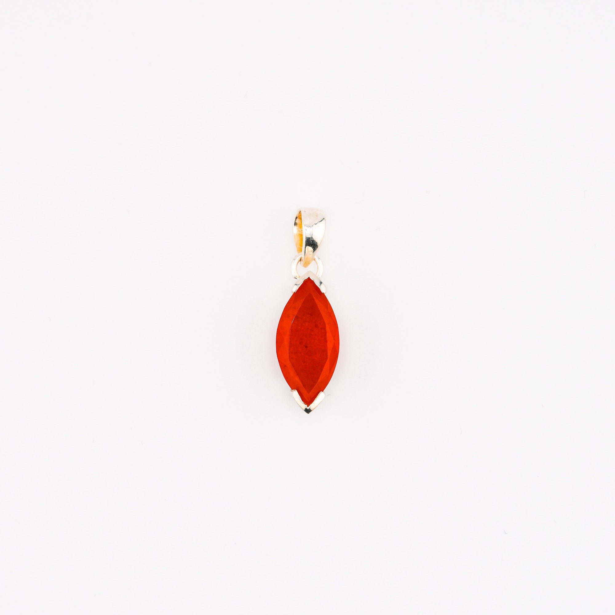 Marquise carnelian pendant