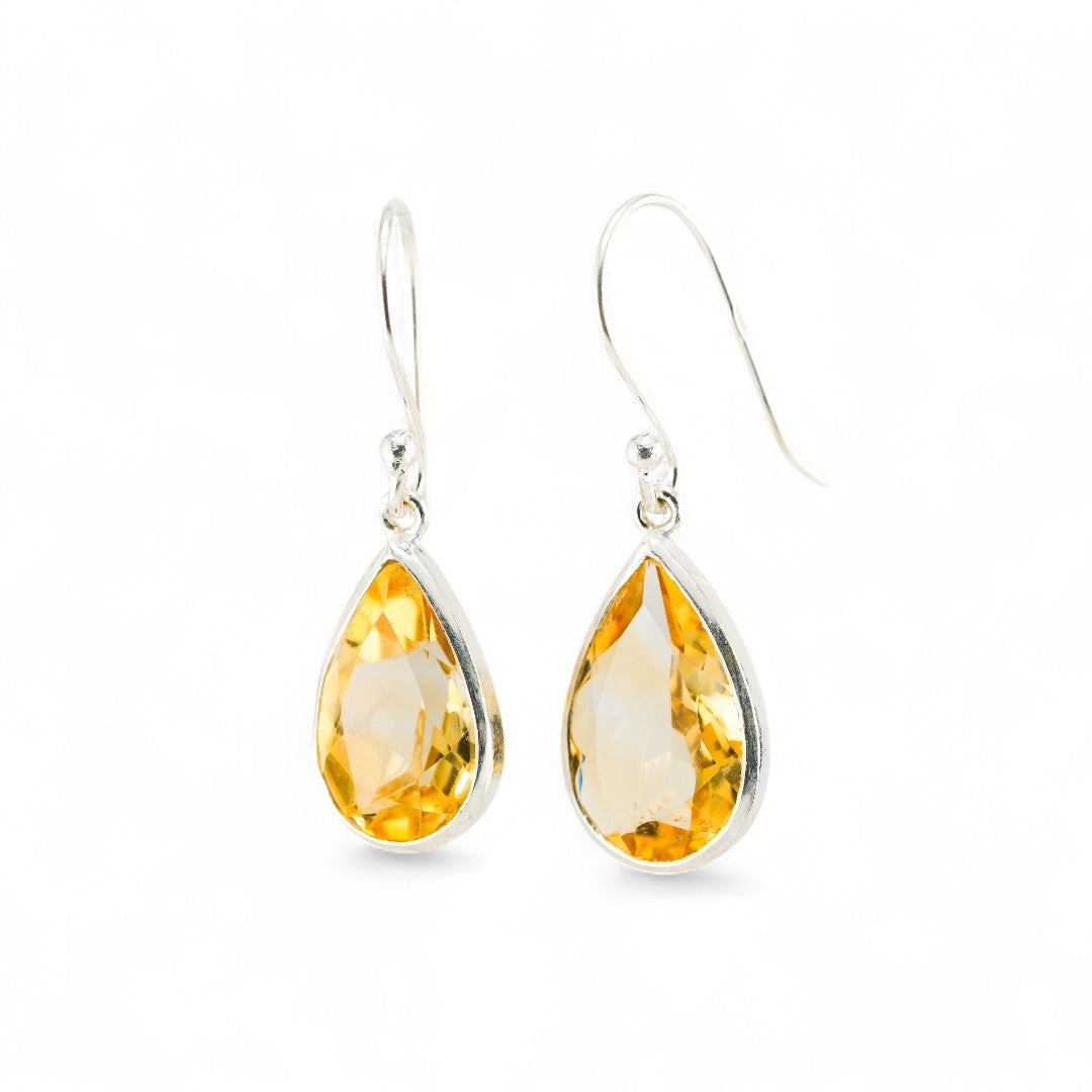 Citrine drop earrings