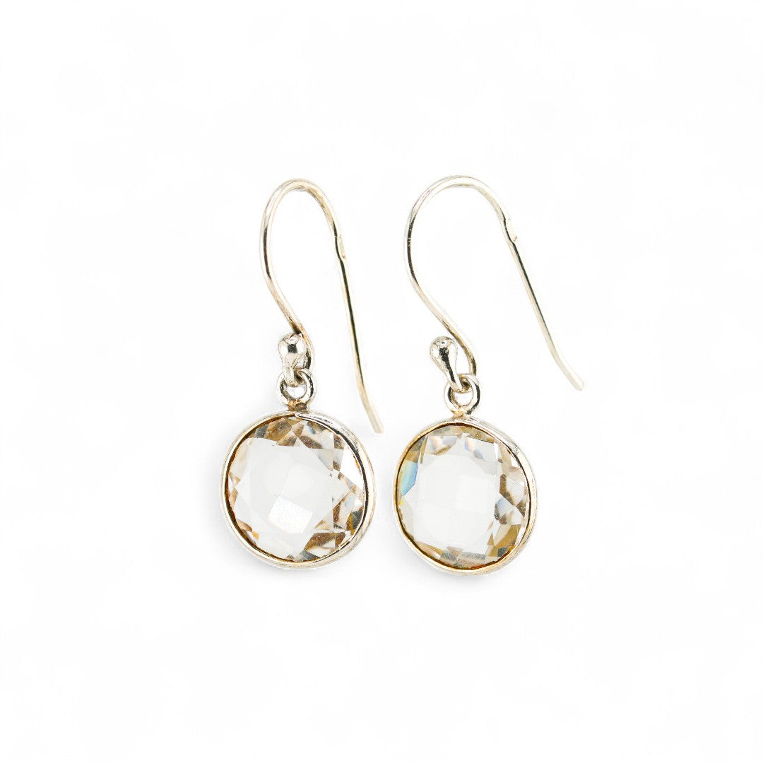 Clear quartz earrings
