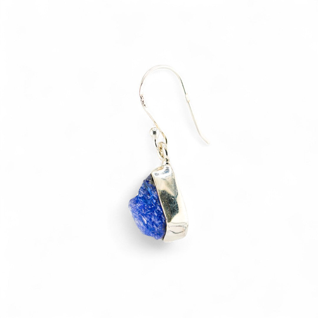 Raw tanzanite earrings