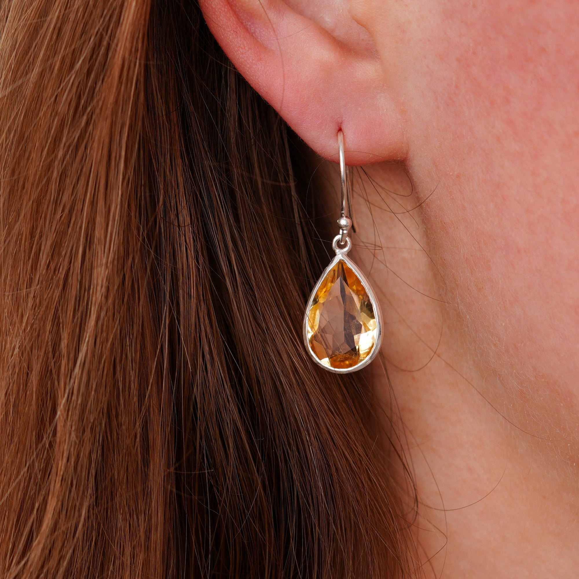 Citrine drop earrings