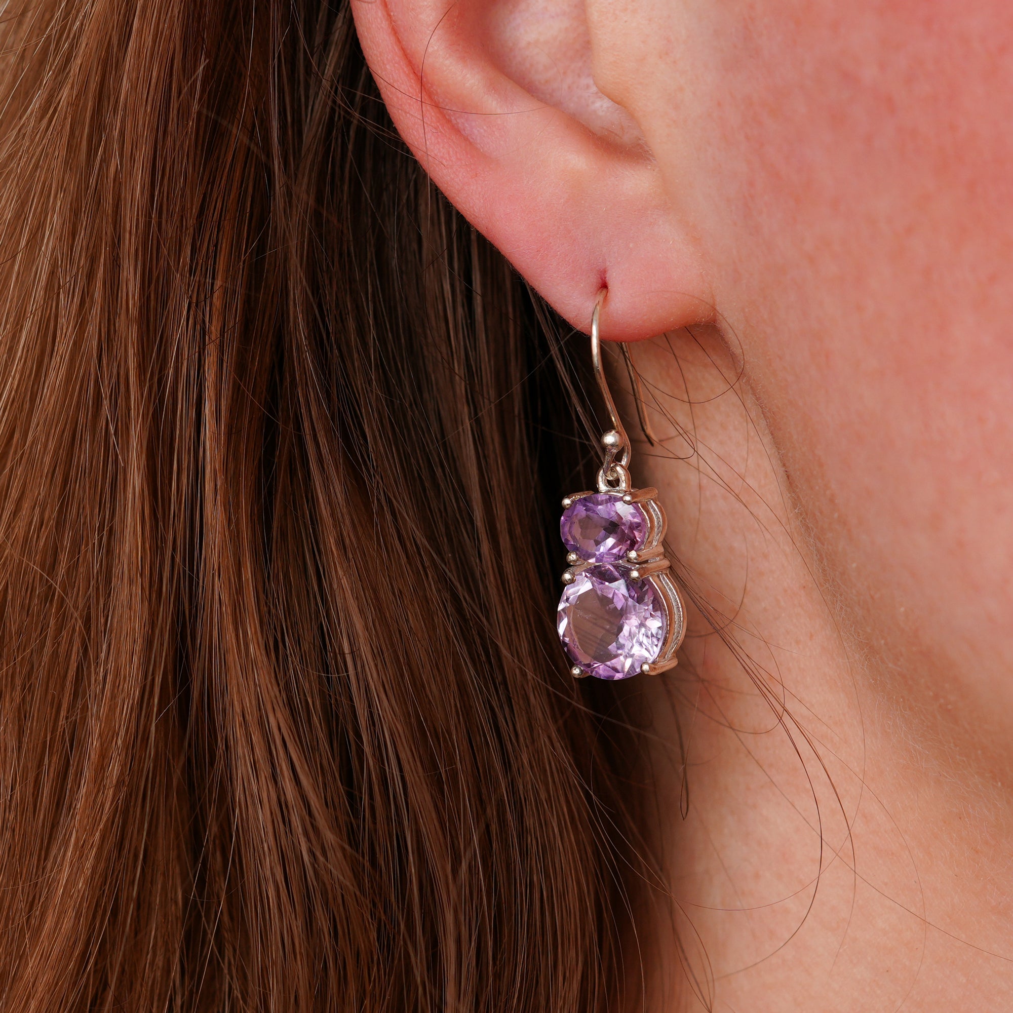 Teddy amethyst earrings