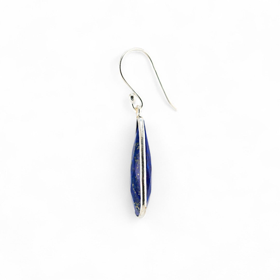 Long lapis lazuli earrings