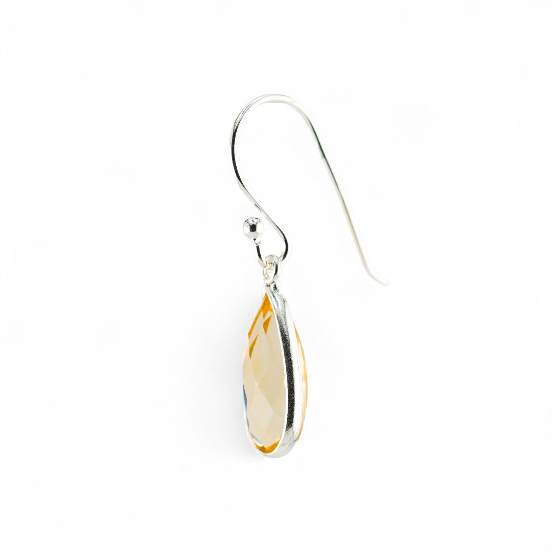 Citrine short earrings