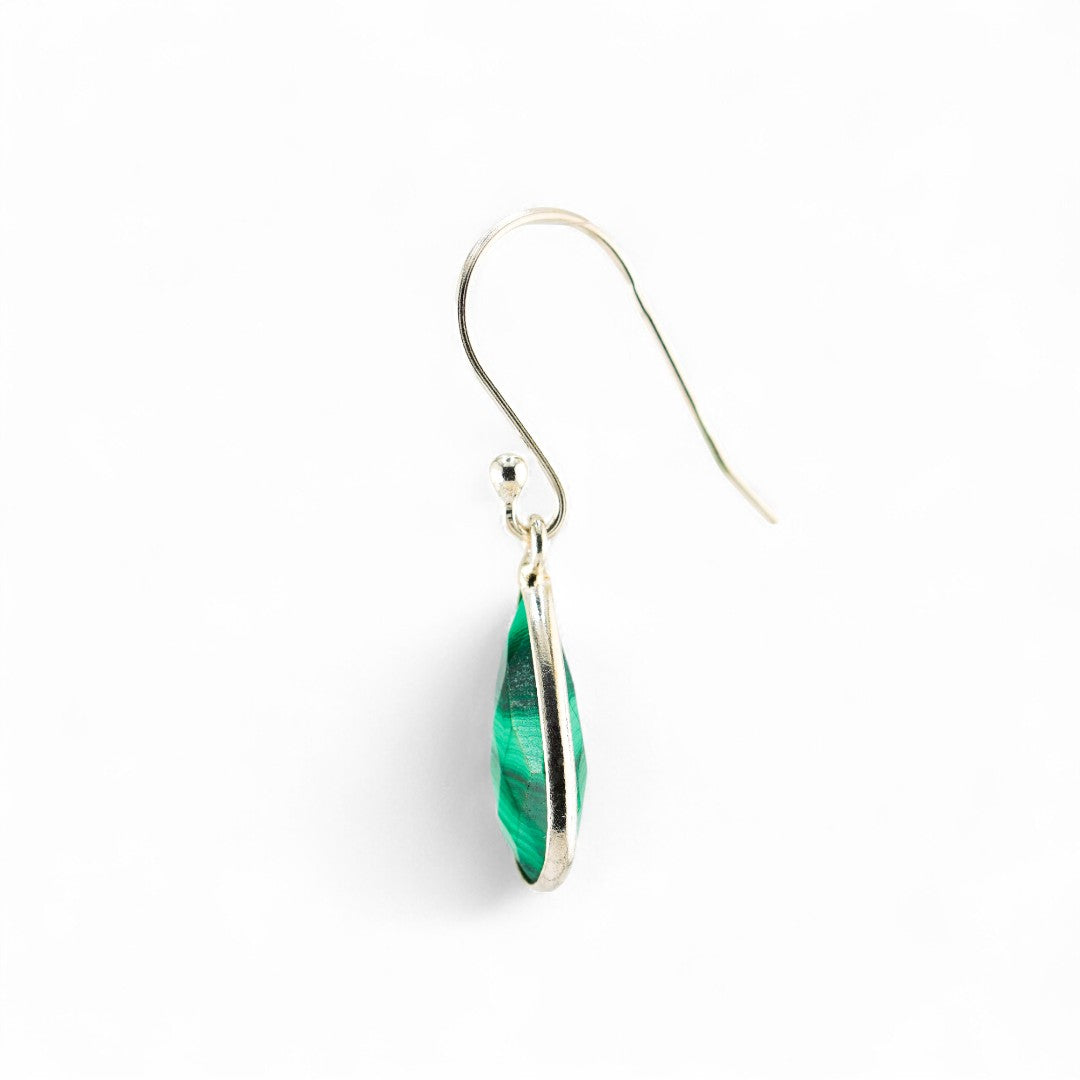 Malachite short earrings