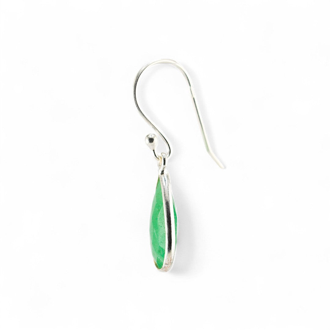 Green aventurine short earrings