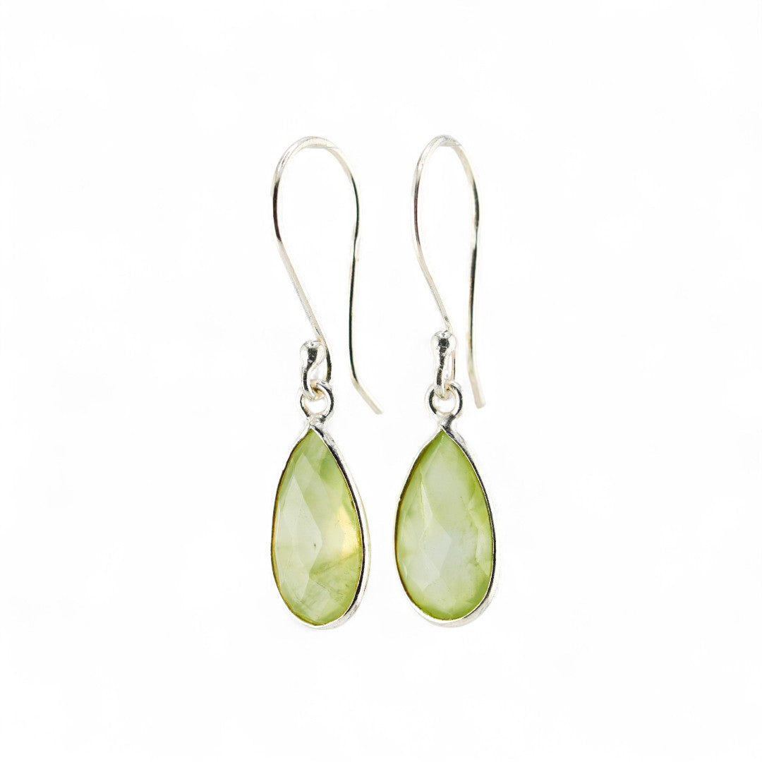 Prehnite short earrings