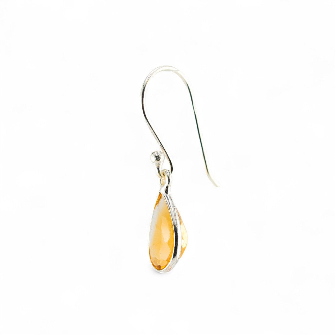 Teardrop citrine earrings