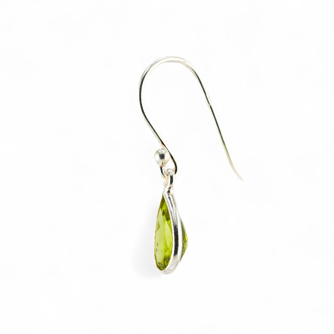 Teardrop peridot earrings