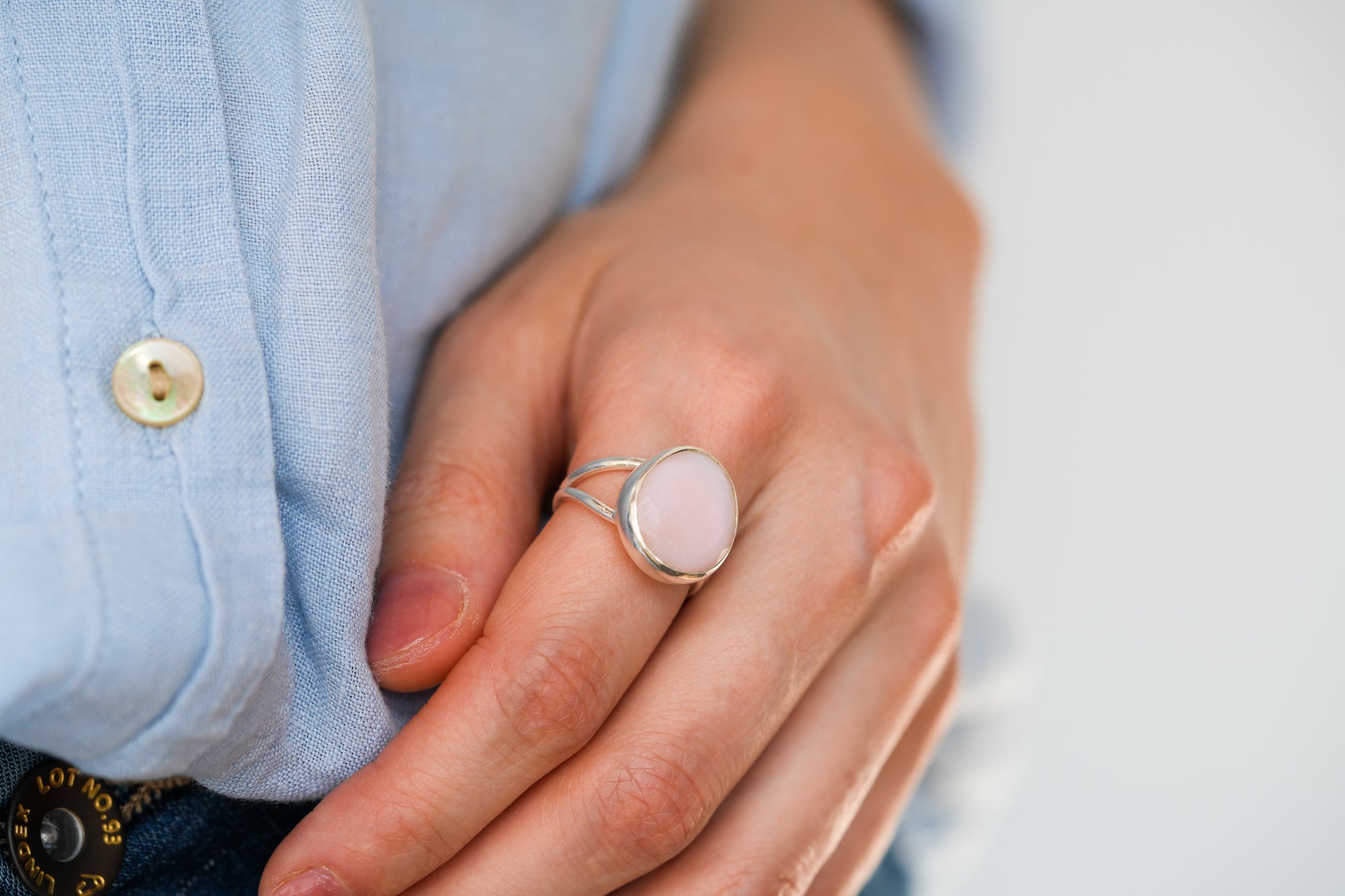 Harmonia pink opal ring