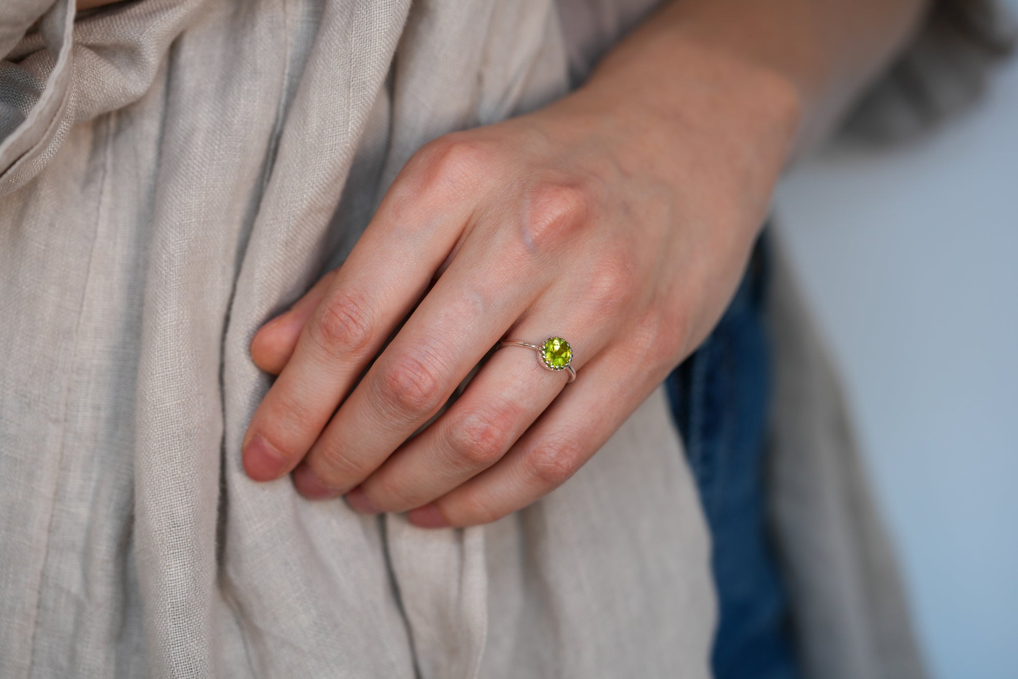 Saulora peridot ring