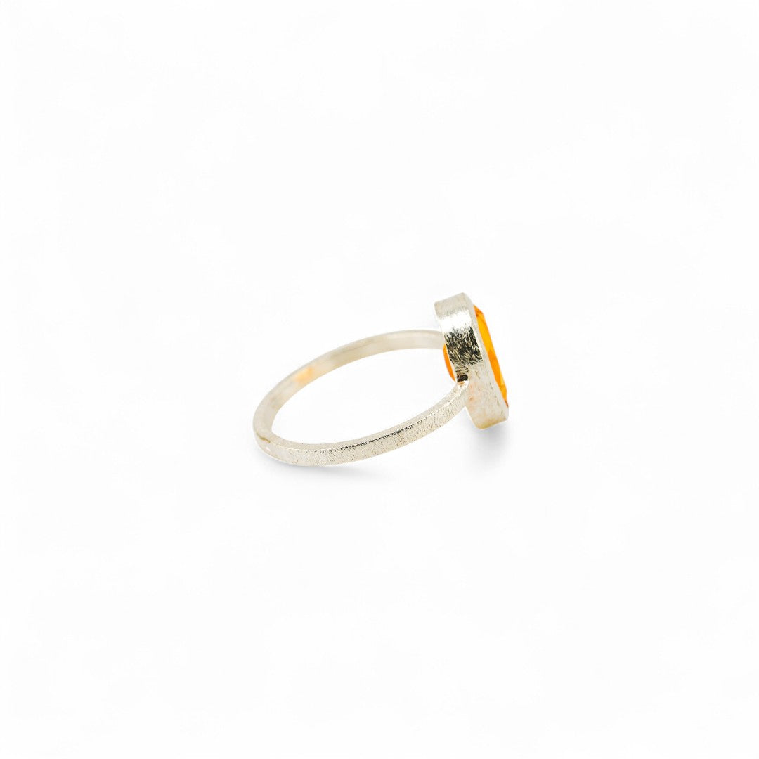 Eternal citrine matte ring