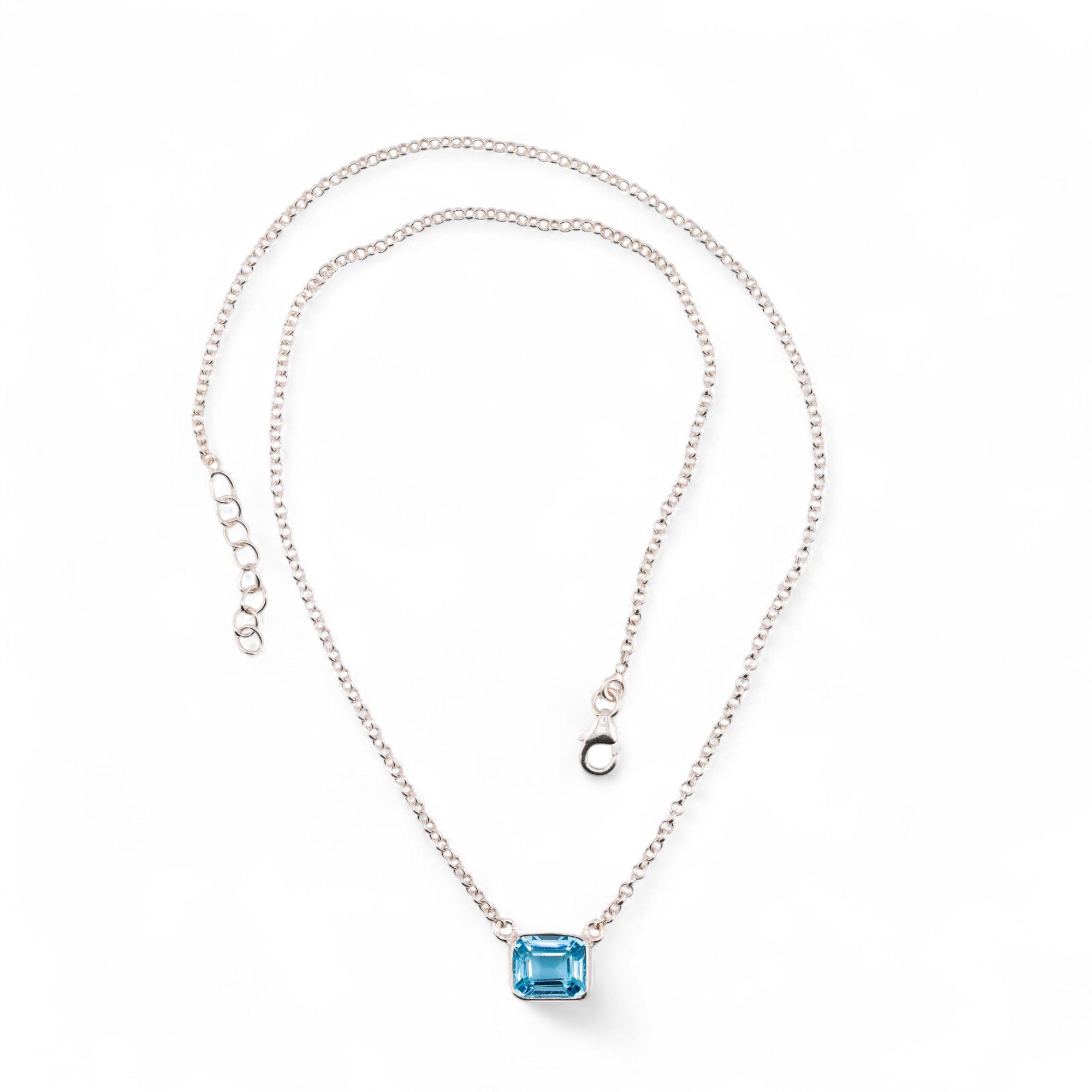 Swiss blue topaz chocker necklace