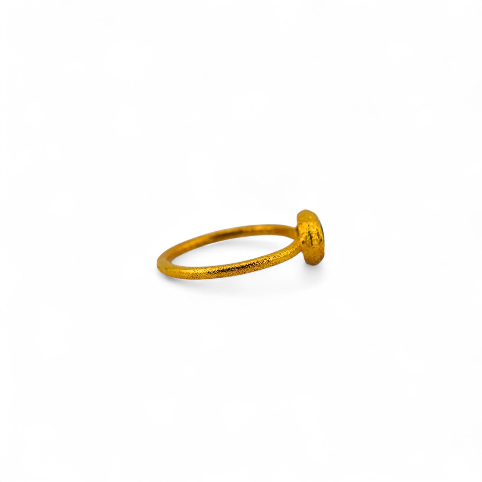 Zambian emerald ring(Gold polished)