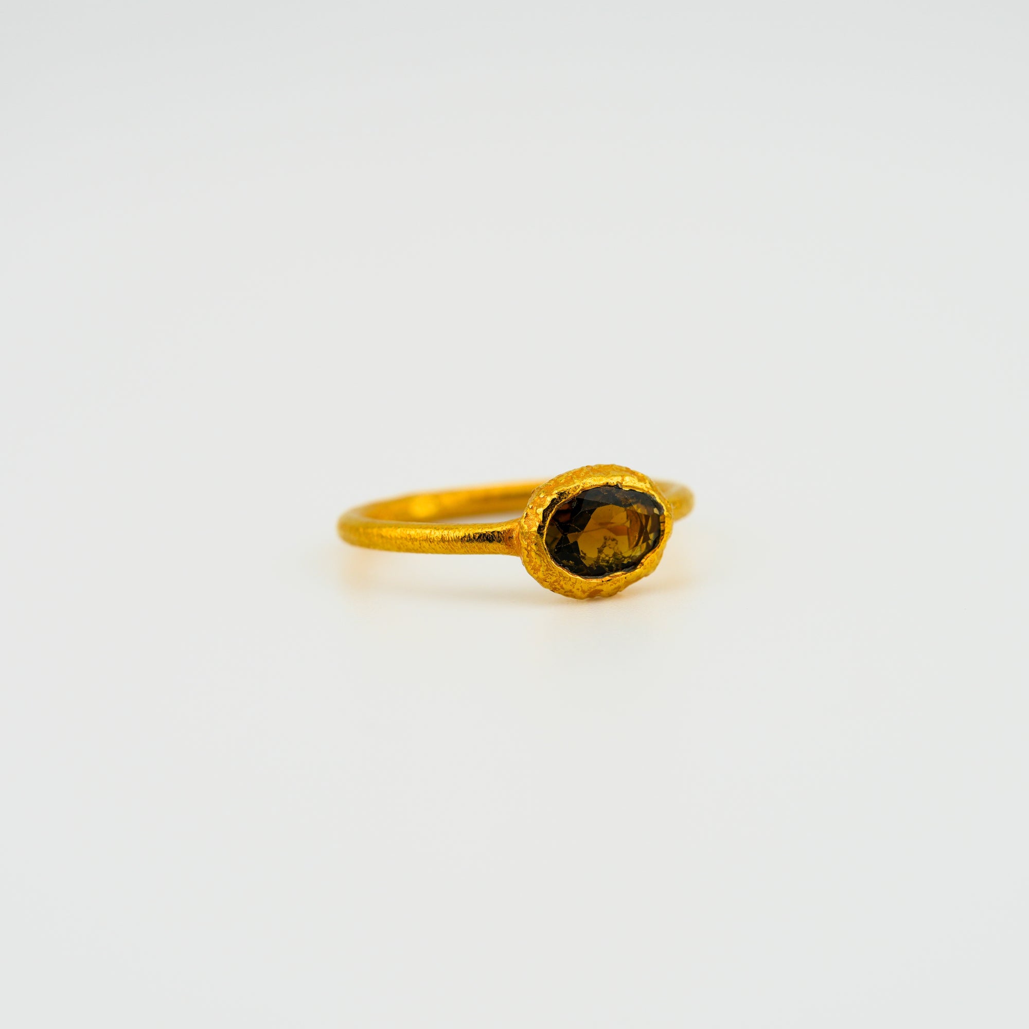 Multicolor tourmaline ring (Gold polished)