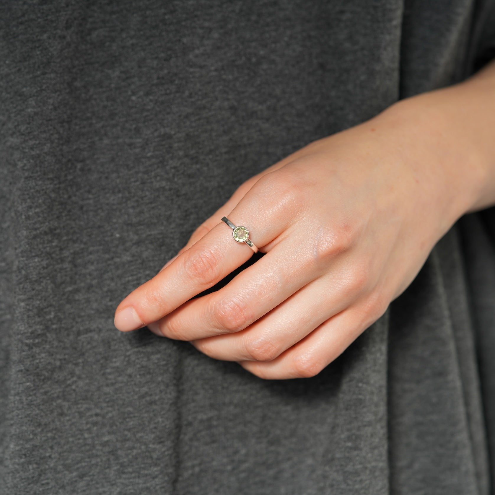 Jaipur green amethyst ring