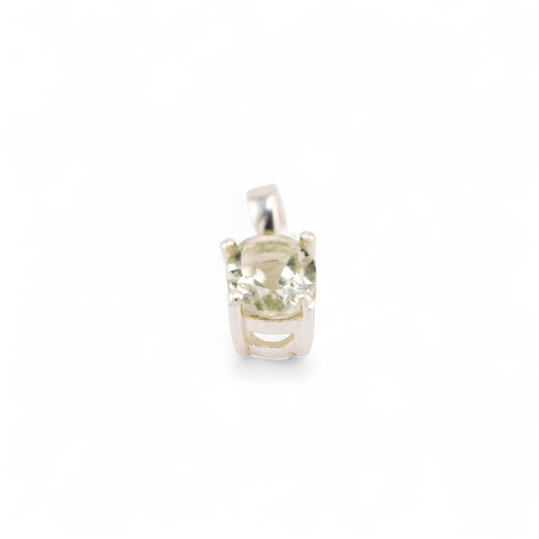 Lunara Green amethyst oval pendant