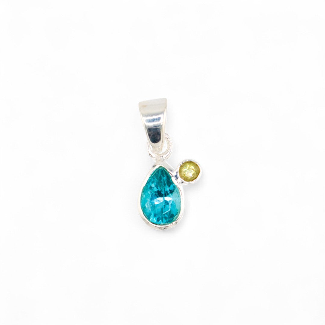 Wildmist apatite with peridot pendant
