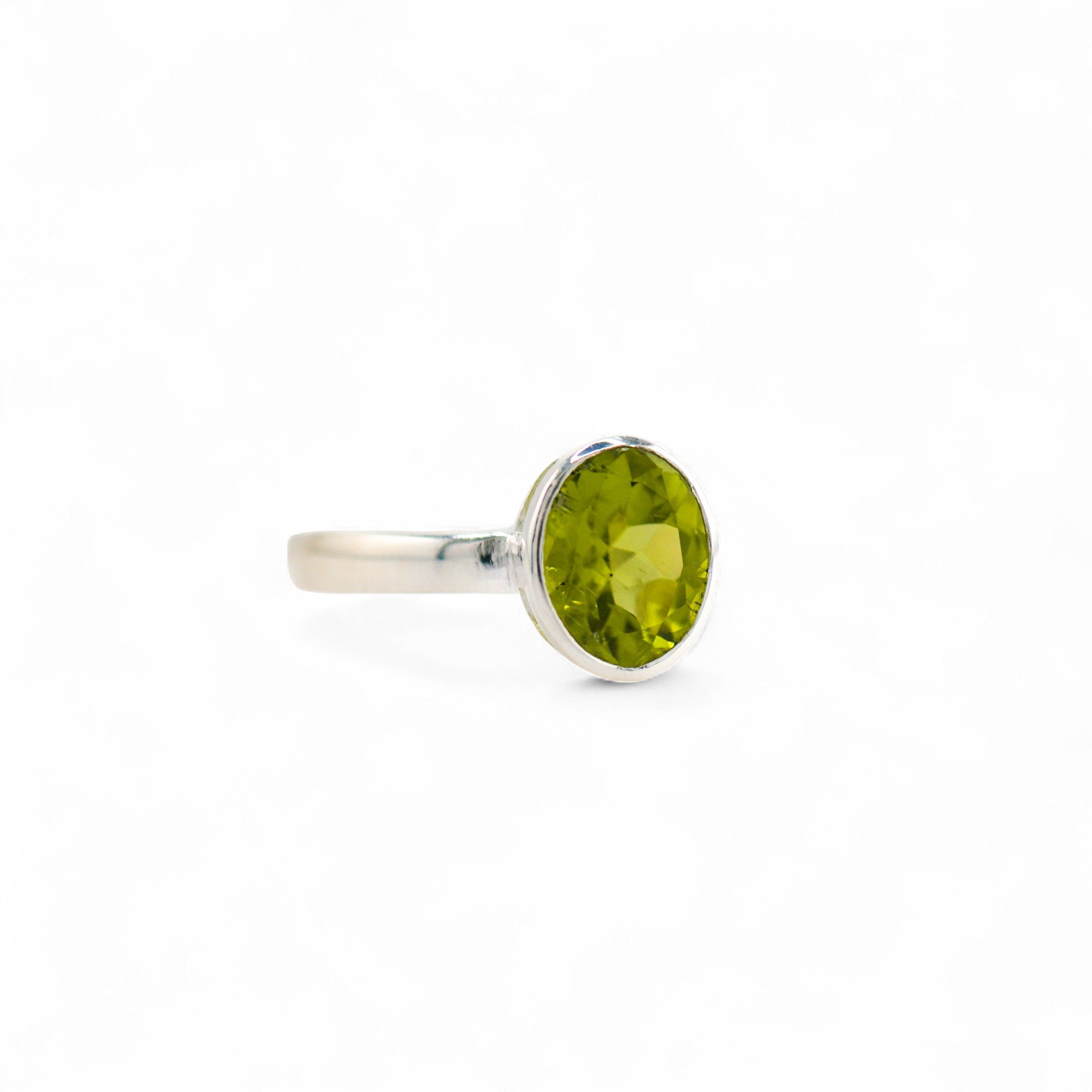 Peridot charm ring