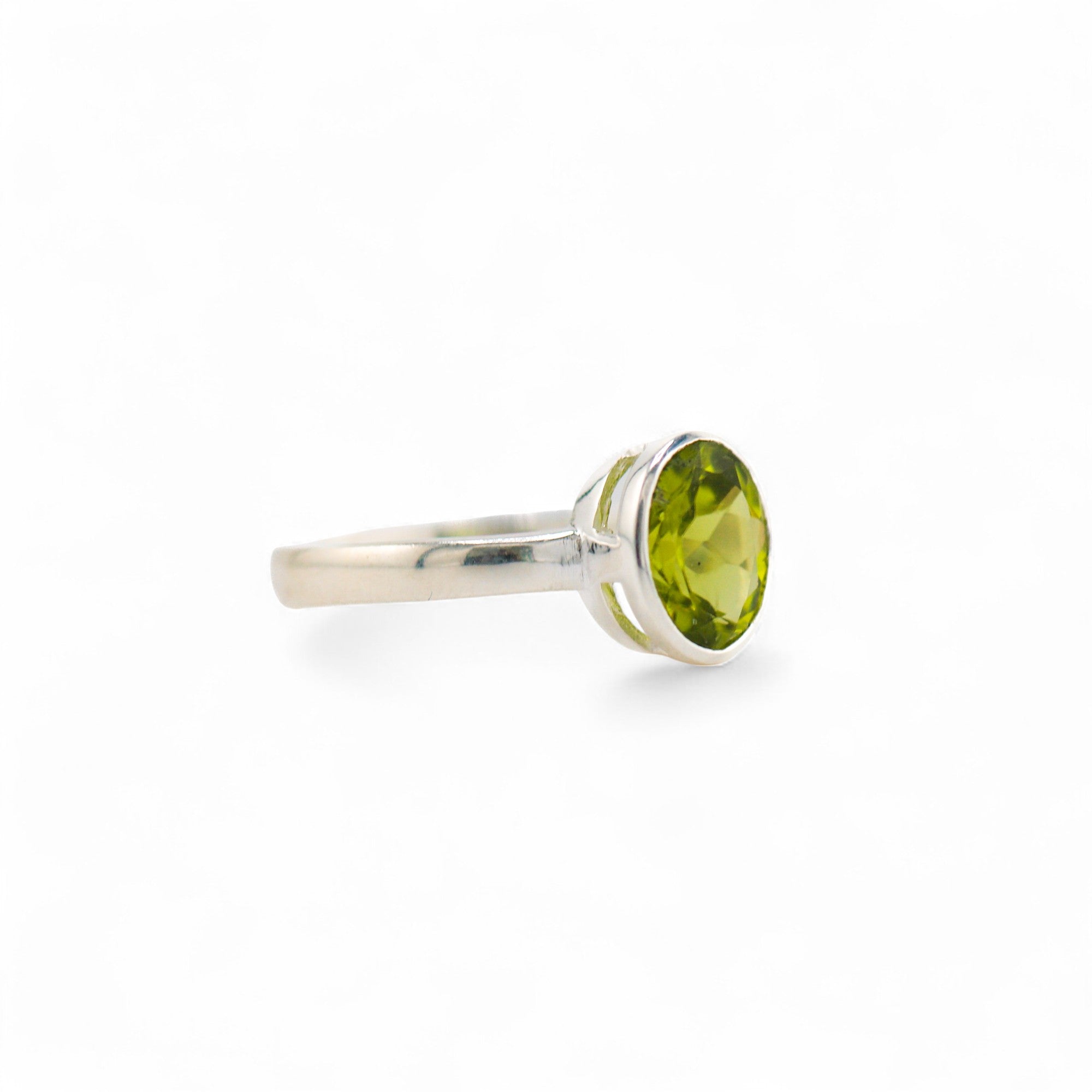 Peridot charm ring