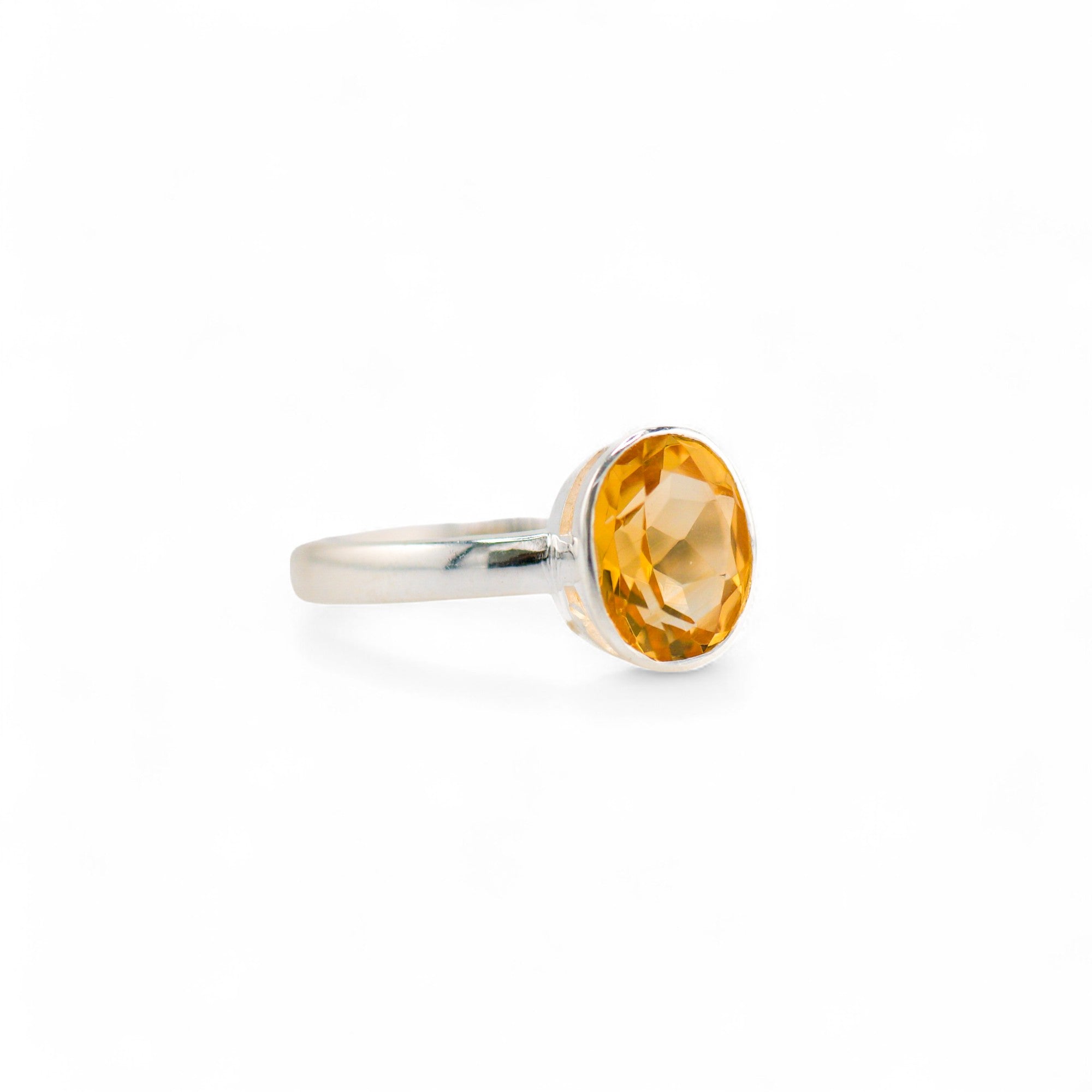 Citrine charm ring