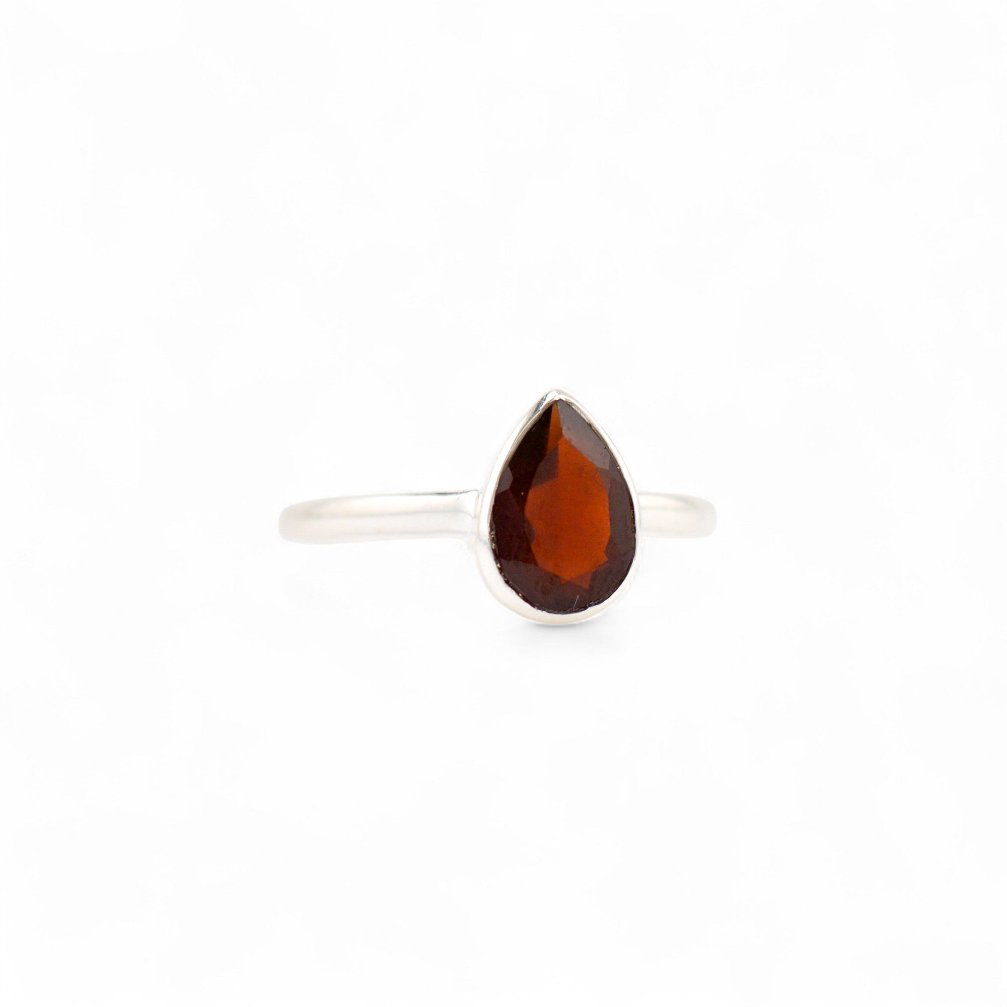 Venus teardrop garnet ring