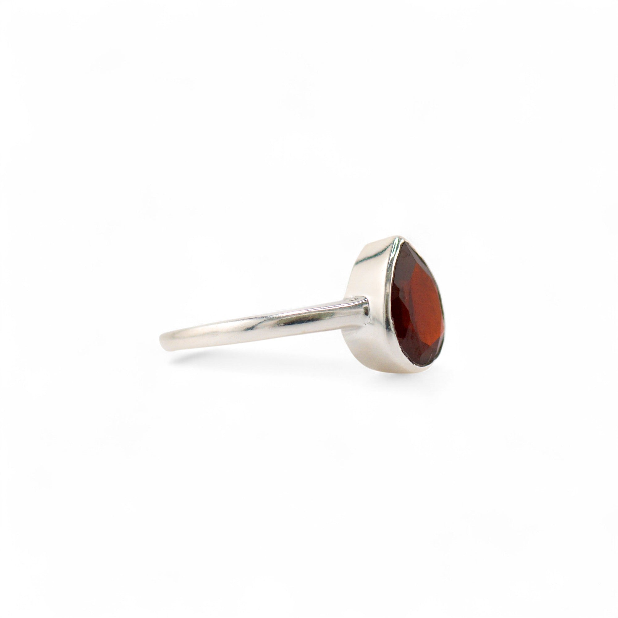 Venus teardrop garnet ring