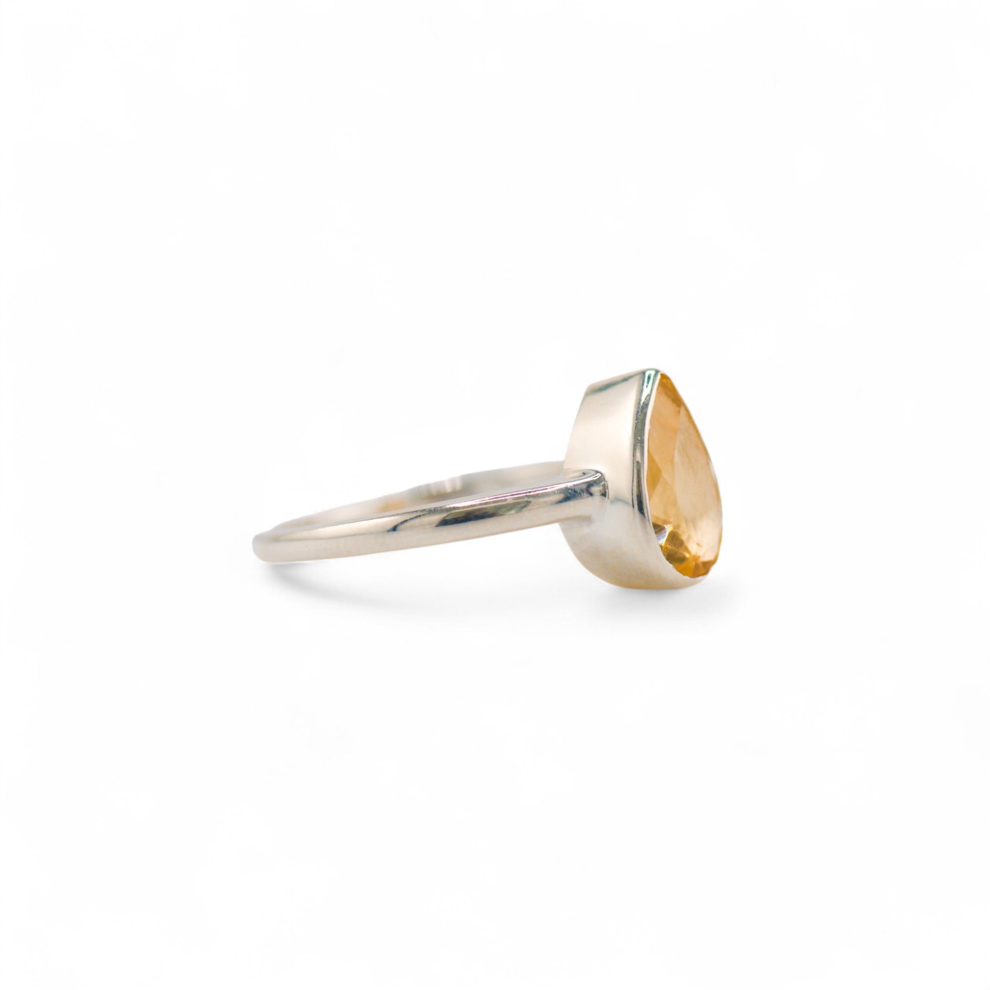 Venus teardrop citrine ring