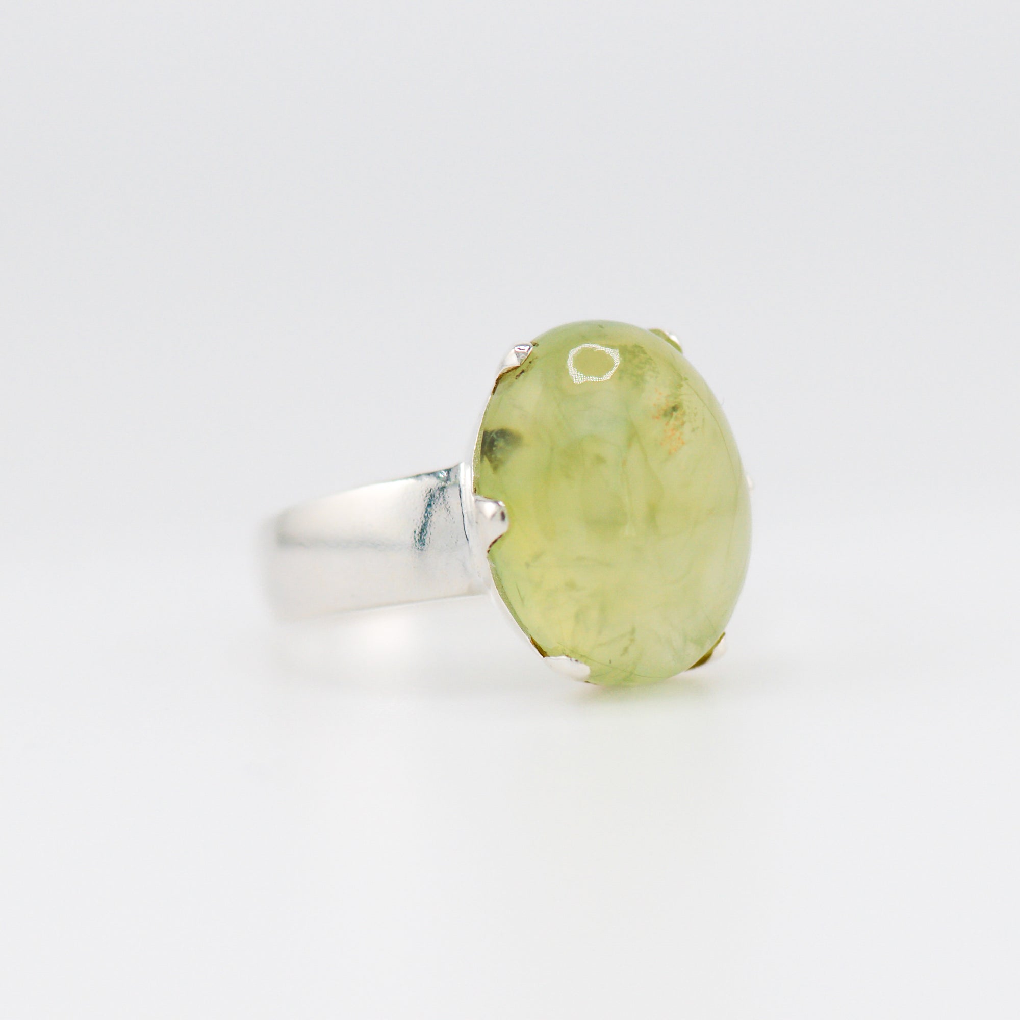 Prehnite crown  ring