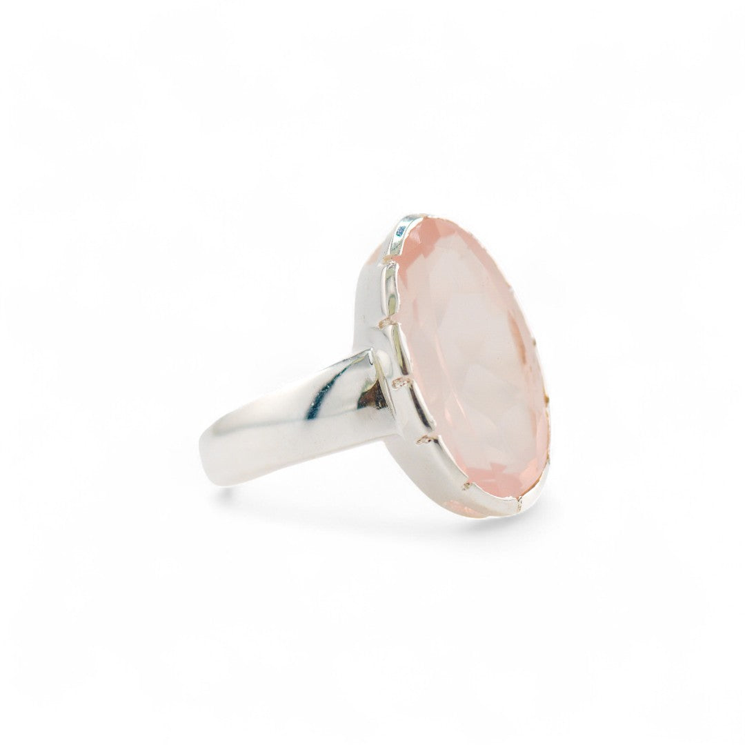 Selene rose quartz ring