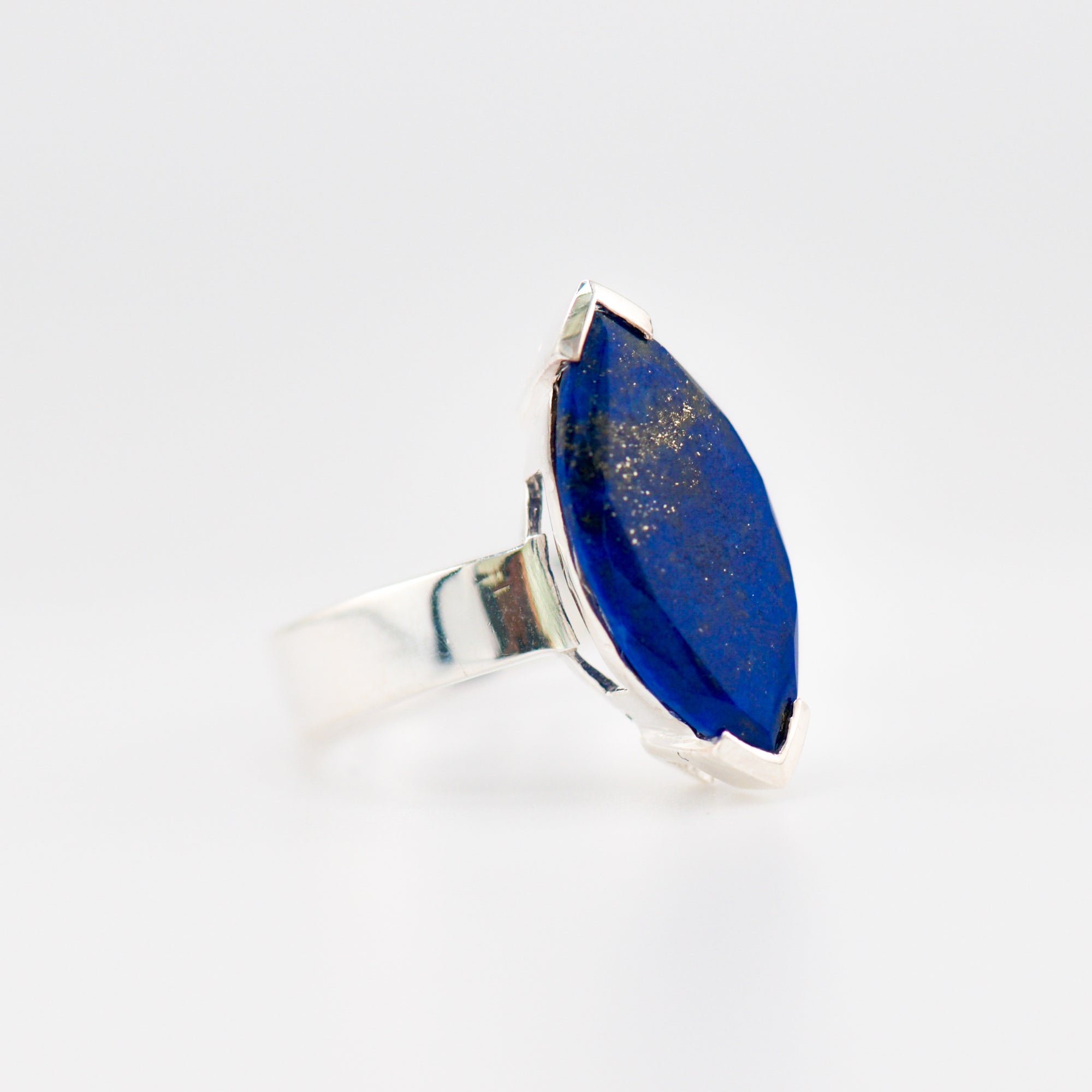 Marquise lapis lazuli ring