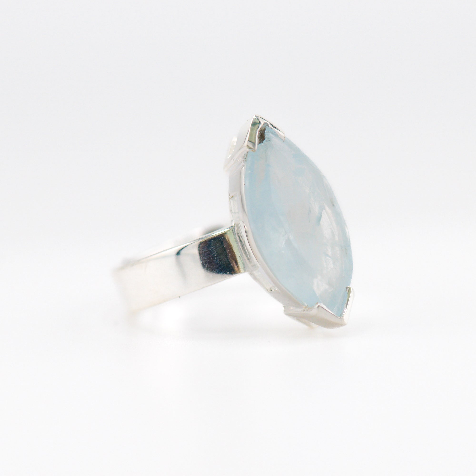 Marquise aquamarine ring