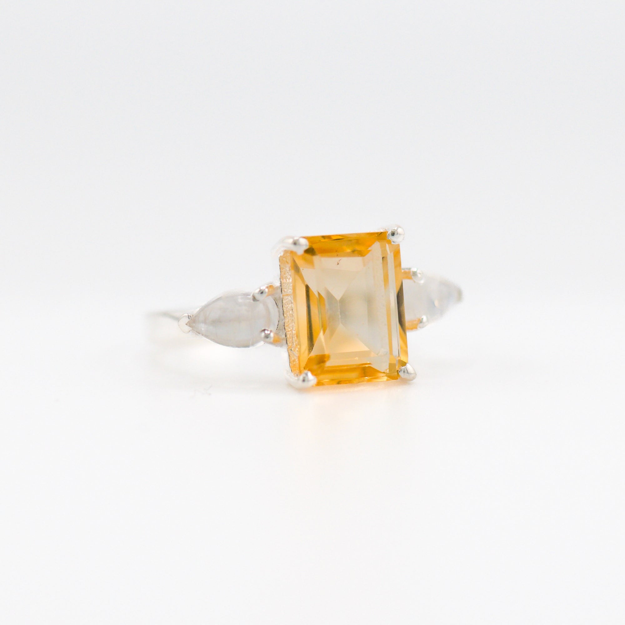 Gaia Citrine and Moonstone ring