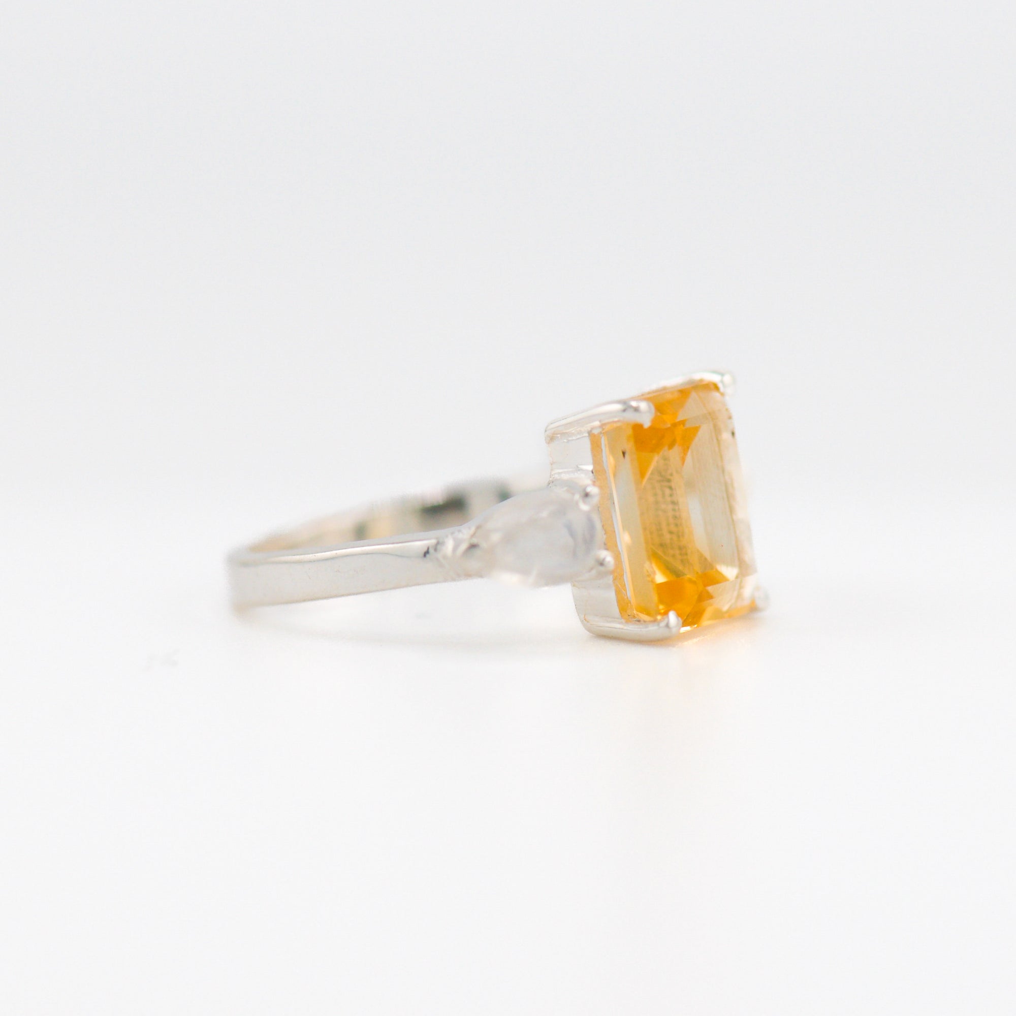 Gaia Citrine and Moonstone ring