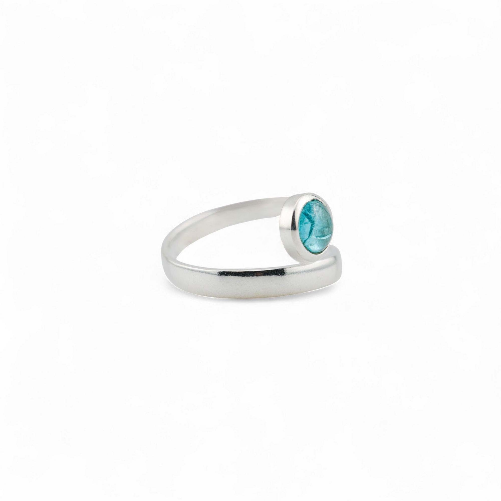 Twine blue apatite ring