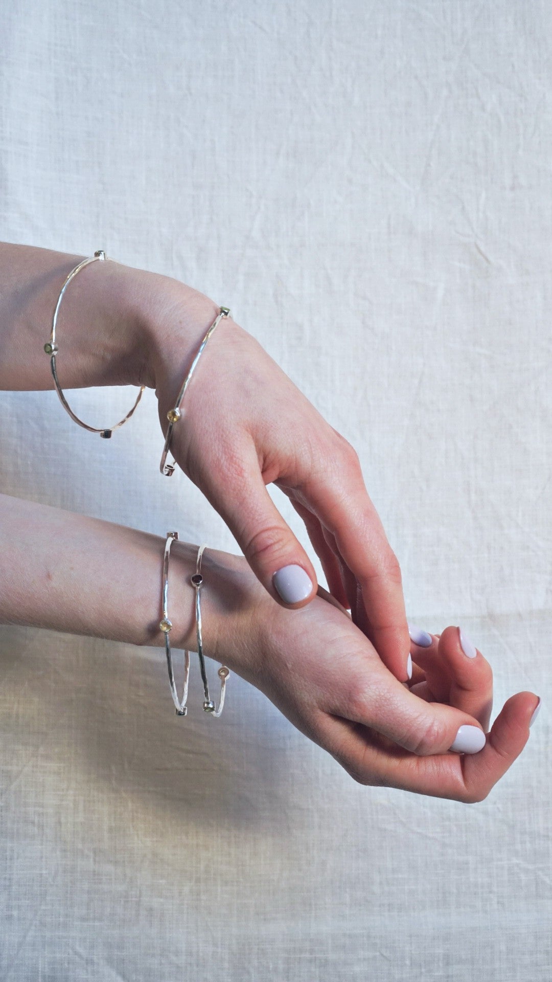 Mixed stone bangle