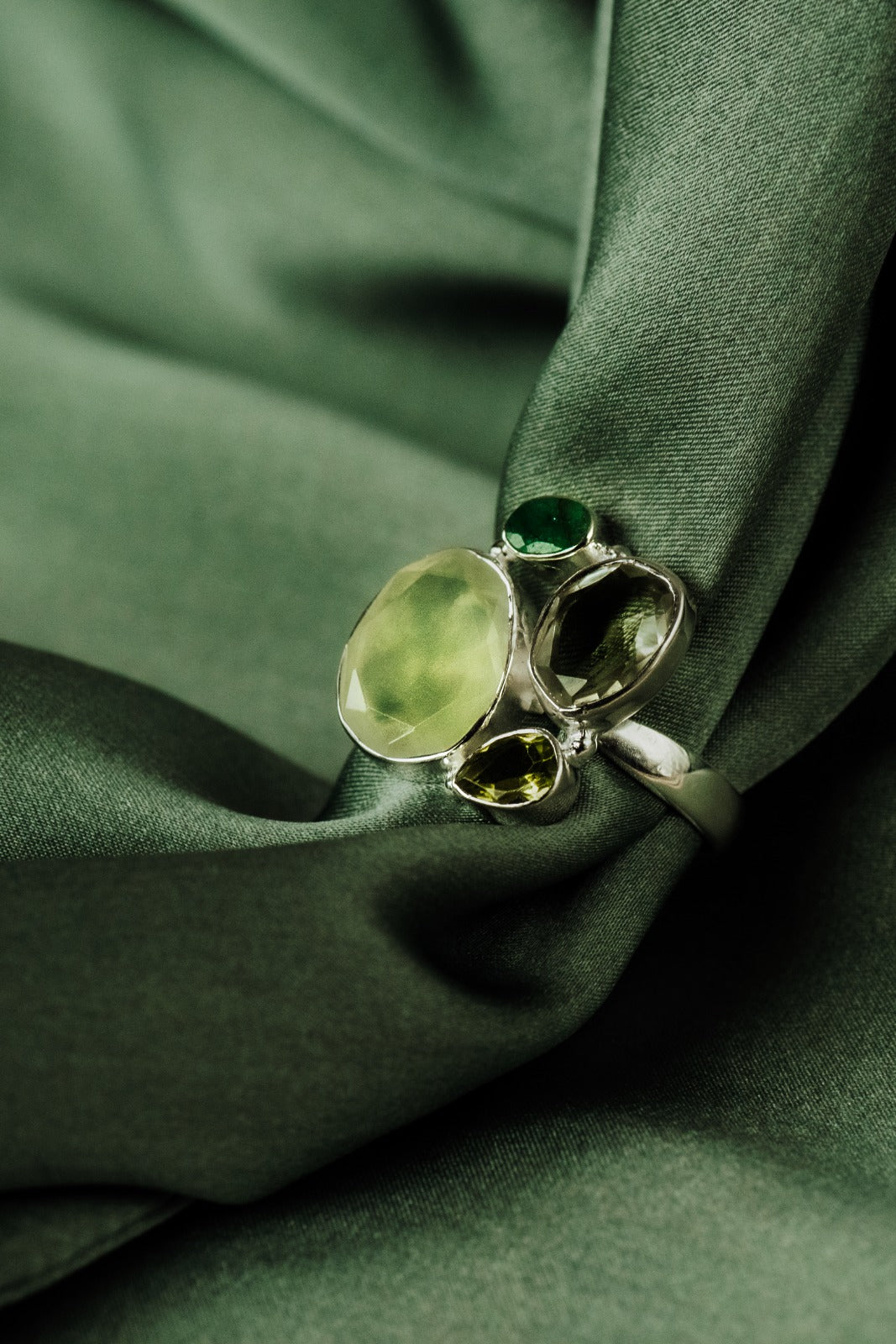 Victoria green spring blossom ring