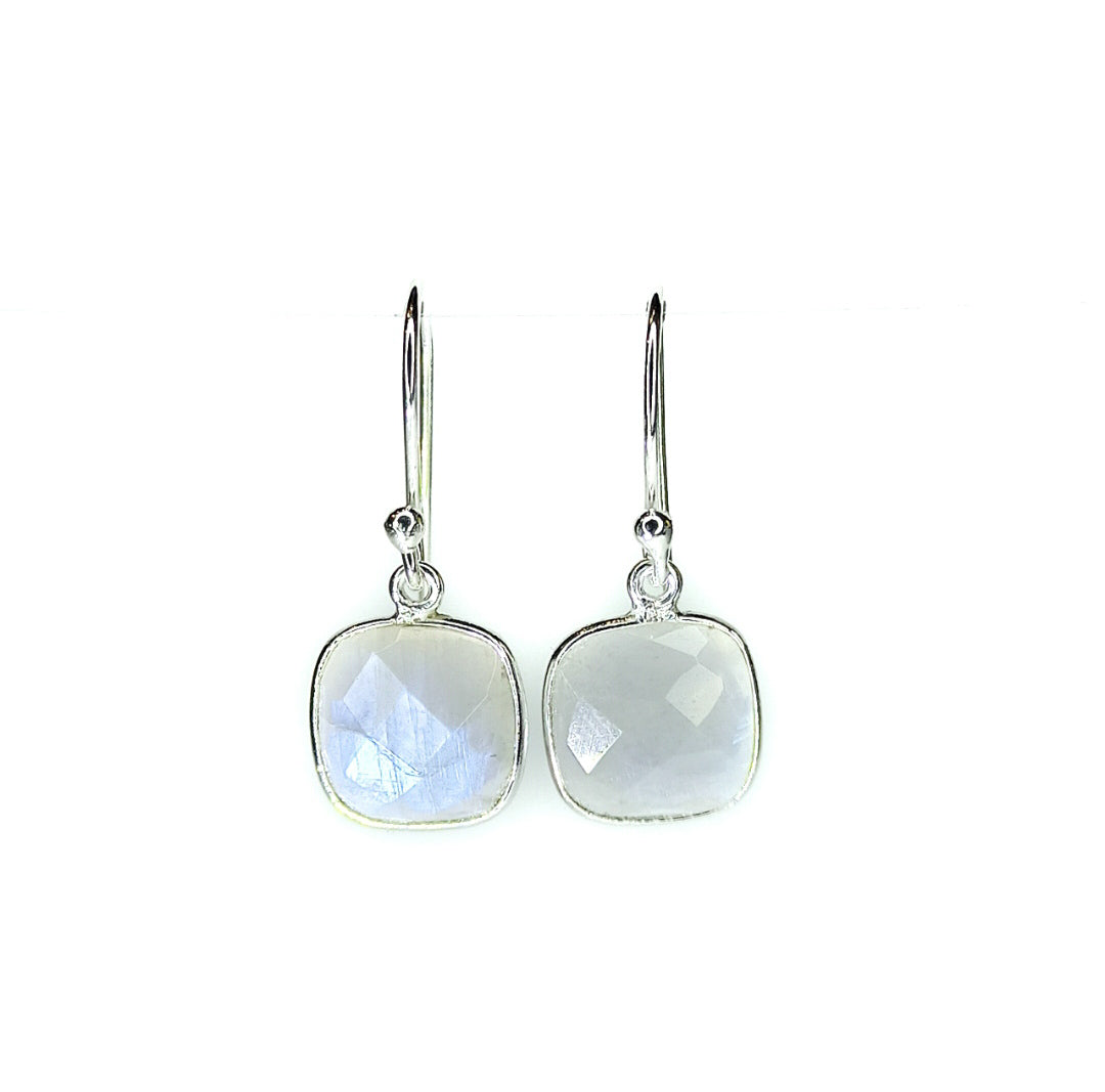 Rainbow Moonstone magic cushion Earrings