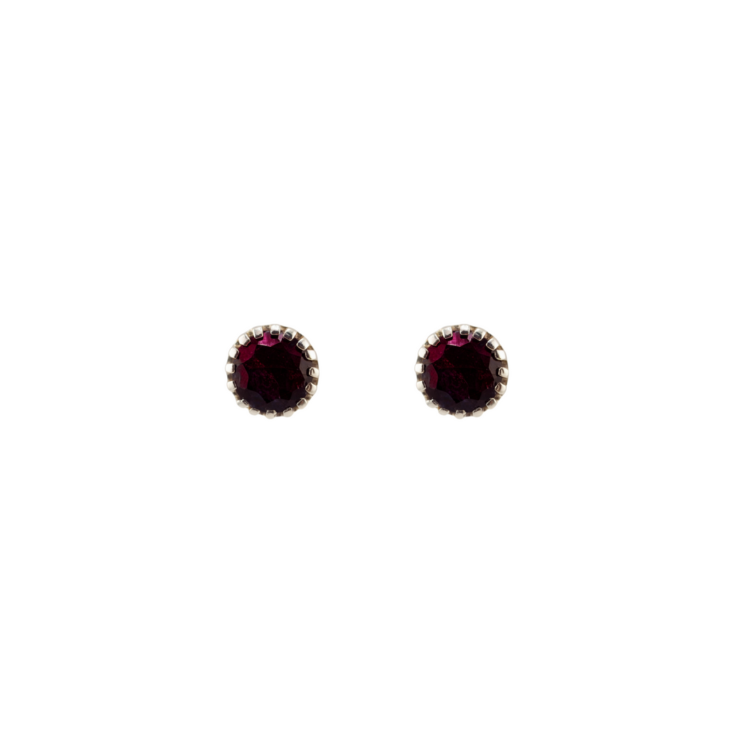 Saulora garnet stud earrings