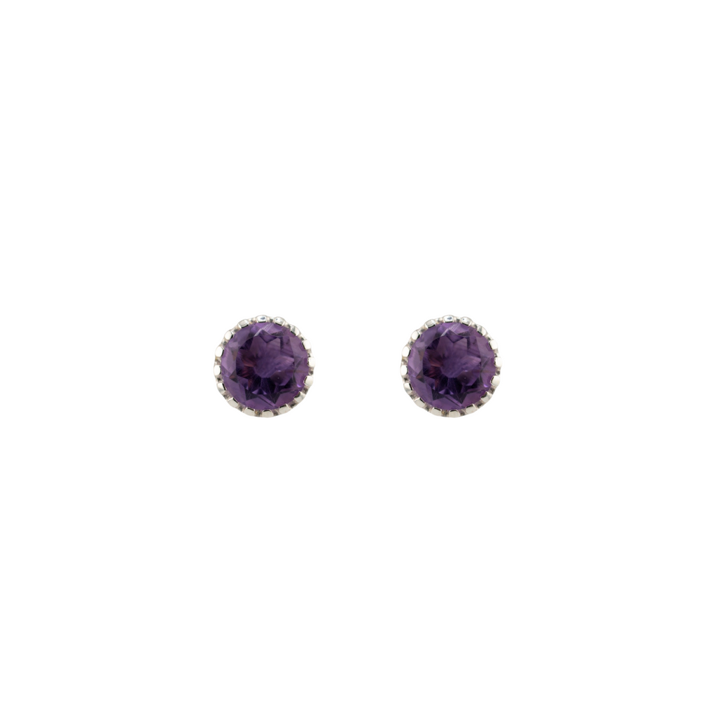 Saulora amethyst stud earrings