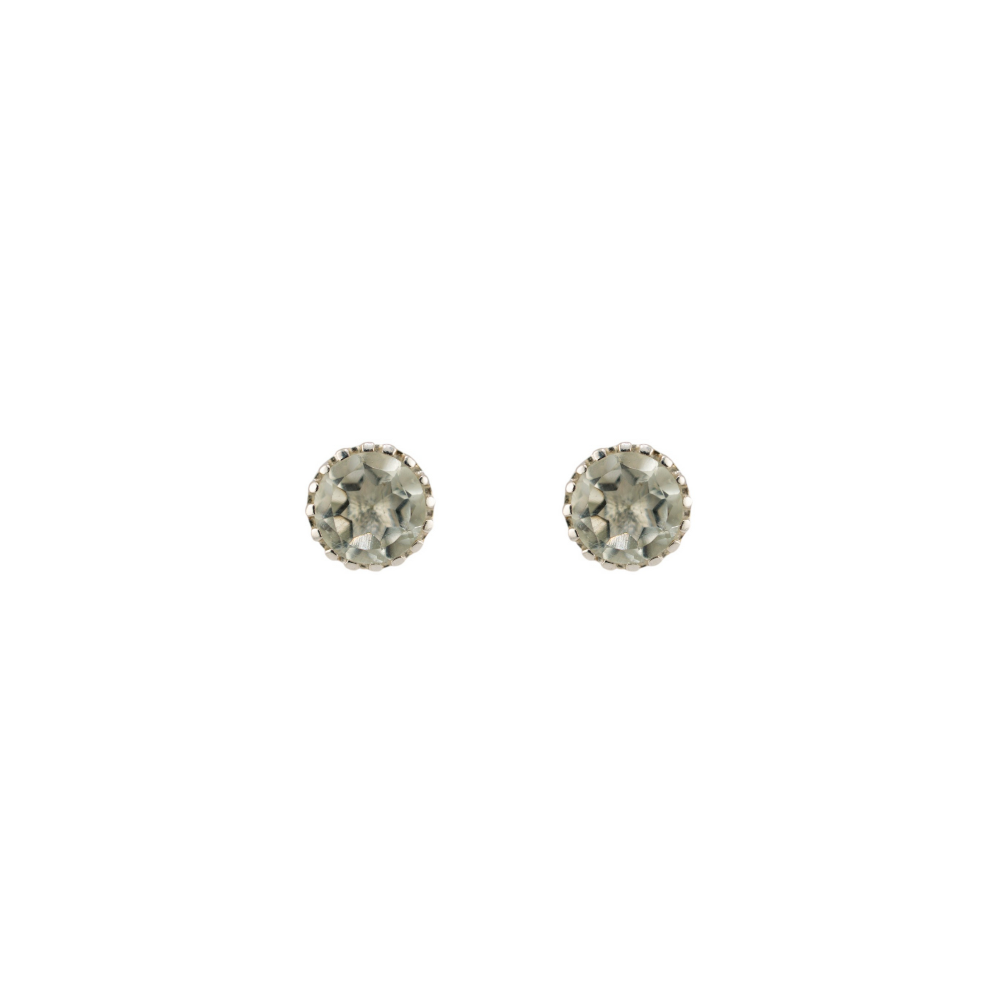 Saulora green amethyst stud earrings
